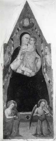 Anonimo — Giovanni del Biondo - sec. XIV - Madonna con Bambino in trono e angeli — insieme